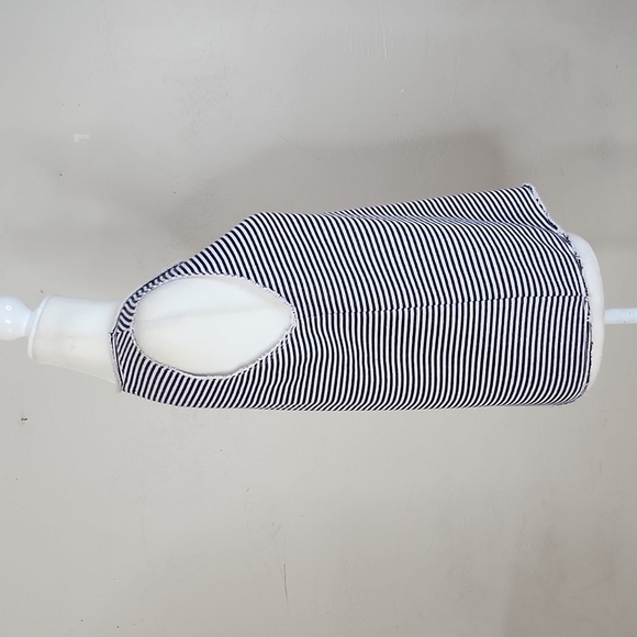 Le Superbe Drake Black and White Striped Jeweled Top‎ Size Medium - Picture 7 of 12